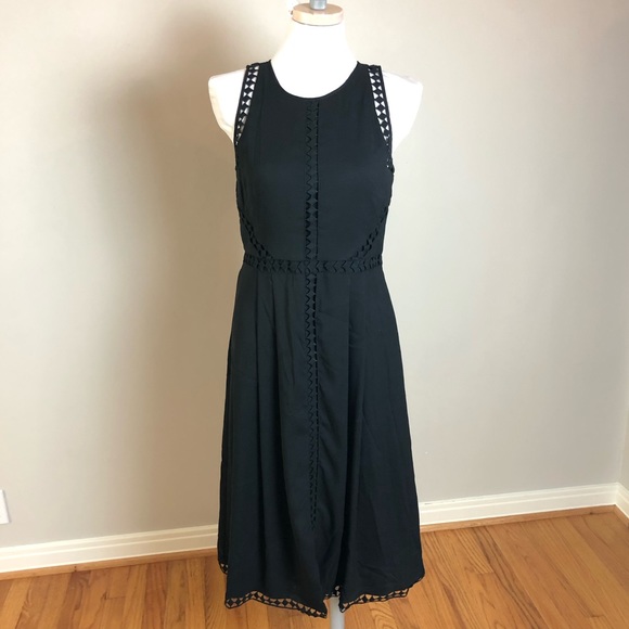 Ann Taylor Dresses & Skirts - Ann Taylor Diamond Lace Black Midi Dress